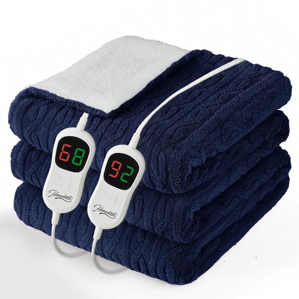 Electric Heated - Bed Blankets Throw 10 Heating Levels